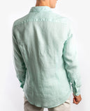Camisa Casual 100% Linho em Verde Claro