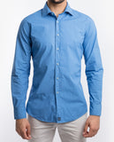 Blue Casual Shirt 100% Cotton