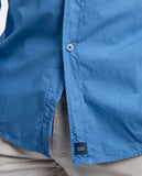 Camisa Casual 100% Algodão em Azul
