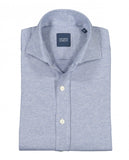 Camisa Casual 100% Algodão em Azul Claro