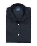 Camisa Casual 100% Algodão em Azul Escuro