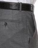 Grey Classic Trousers Soft Slim 100% Wool