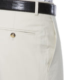 Light Beige Classic Trousers Regular 100% Cotton