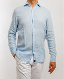 Light Blue Casual Shirt 100% Linen