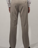Dark Beige Classic Trousers Regular 100% Wool