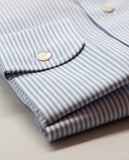 Camisa Clássica 100% Algodão em Azul Claro