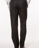 Dark Grey Classic Trousers Regular 100% Wool