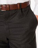 Dark Grey Classic Trousers Regular 100% Wool
