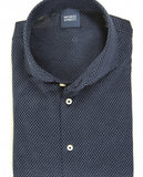 Camisa Casual 100% Algodão em Azul Escuro