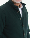 Dark Green Cardigan 100% Wool