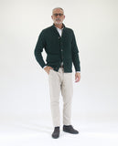 Dark Green Cardigan 100% Wool