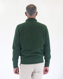 Light Dry Green Knit Polo 100% Wool