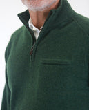Light Dry Green Knit Polo 100% Wool