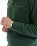 Light Dry Green Knit Polo 100% Wool