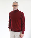 Camisola Gola Alta 100% Lã Merino em Bordeaux