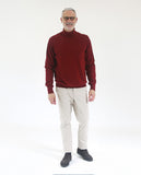 Camisola Gola Alta 100% Lã Merino em Bordeaux