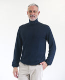 Dark Blue Turtleneck 100% Merino Wool