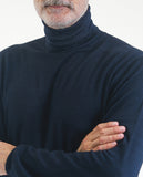 Dark Blue Turtleneck 100% Merino Wool